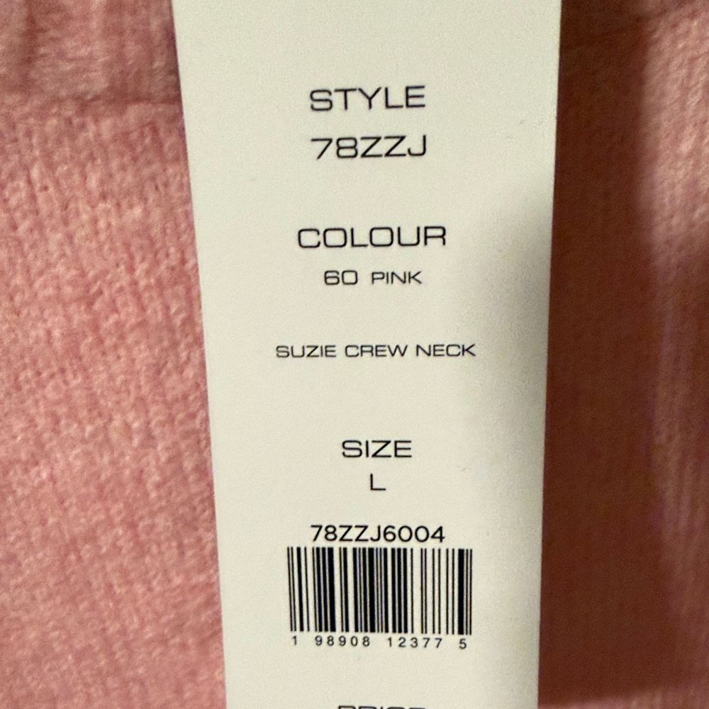 French Connection Suzie Crew Neck Soft Pink Crew Neck Sweater Sz Large Comfy - Picture 6 of 7